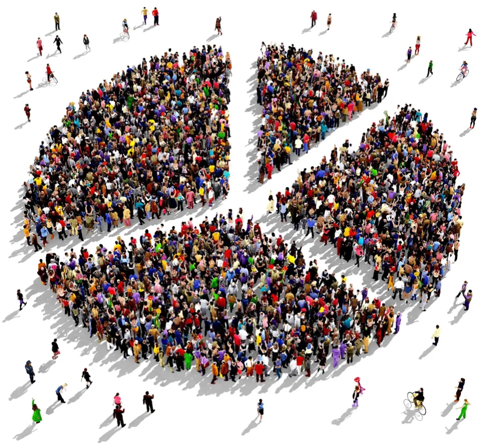 giant crowd peace sign