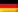 German flag icon representing the German language option for customer experience optimization in financial services market research.