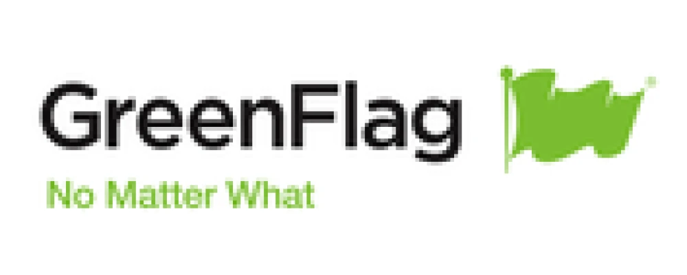 GreenFlag logo with tagline "No Matter What," featuring a green flag symbol, representing reliability in insurance services.